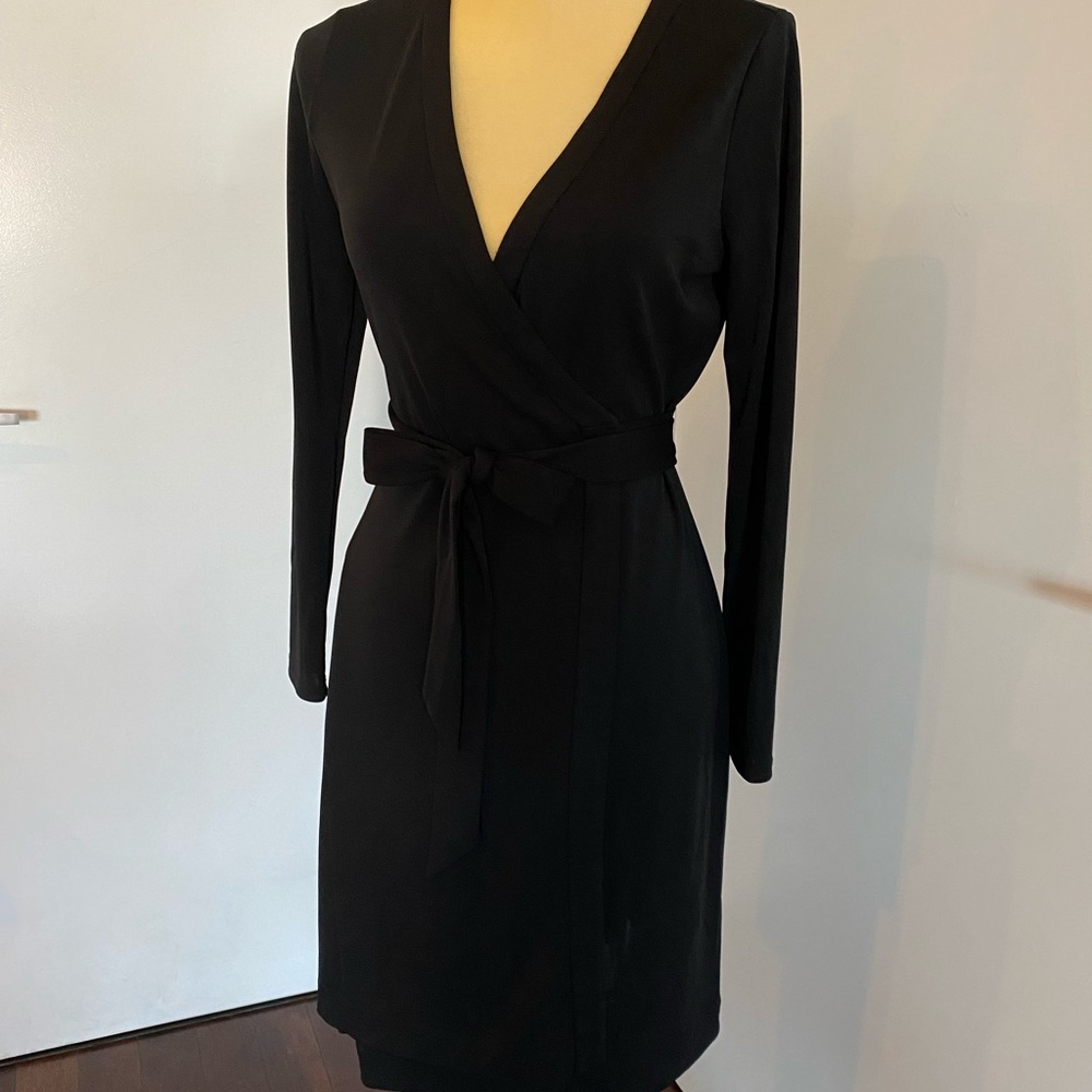 Ann Taylor black wrap dress